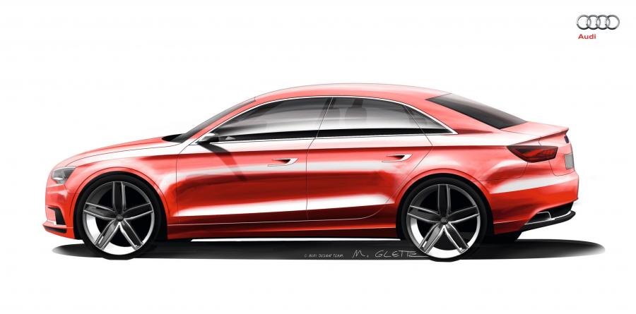 Эскиз Audi A3 Sedan Concept 2011 года  (фото 23 из 26)